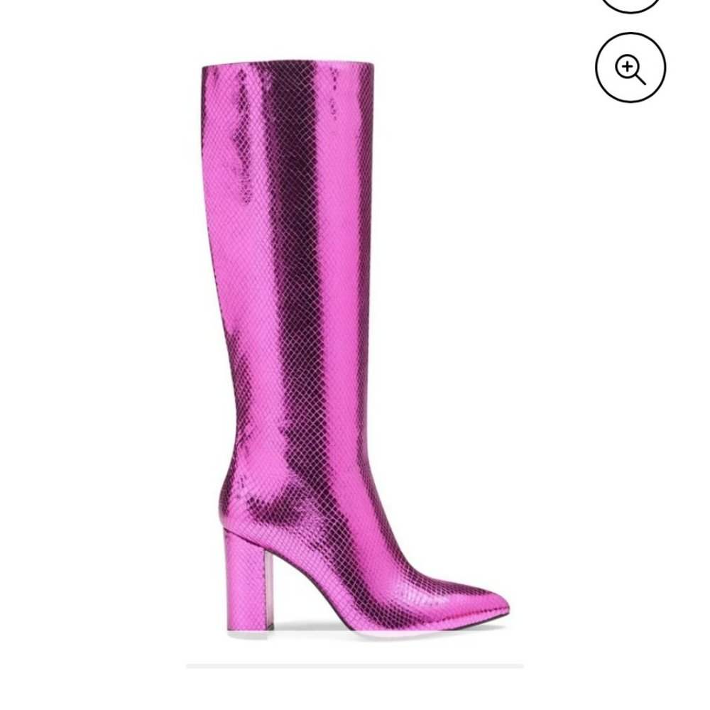 Fuchsia Metallic Tall Boots